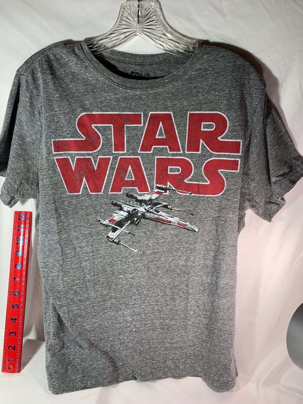 Star Wars X-Wing Fighter T-Shirt Adult Medium Men's Short Sleeve Gray